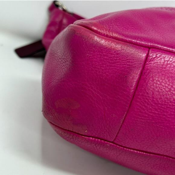 Refurbished COACH Barbie Pink Raspberry Bag Purse Boho Style - PINK Zip Closure - Picture 7 of 10